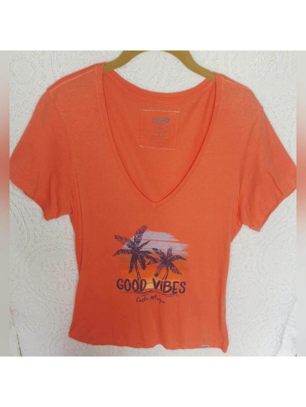 Cariloha "Good Vibes Costa Maya" Bamboo V-Neck T-Shirt - L